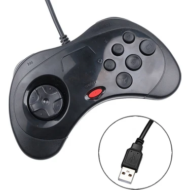 Zsunsky Shop Usb Computer Game Handle Controller For Sega Saturn (Siyah) (Yurt