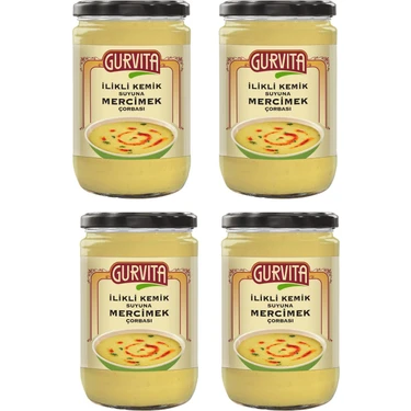 Gurvita Ilikli Kemik Suyuna Mercimek Çorbası 660 ml