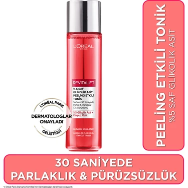 L'Oréal Paris Revitalift %5 Saf Glikolik Asit Peeling Etkili Tonik