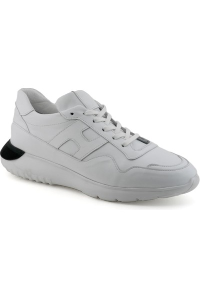 7AdımdaAşk Beyaz Erkek Sneaker Deri Ayakkabı