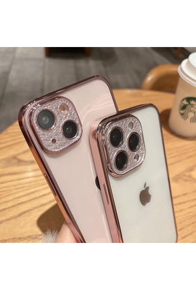 Arazon Apple Iphone 11 Star Diamond Melek Gözler Lens Korumalı Kılıf