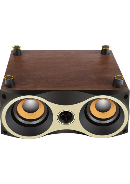 Ahşap Kablosuz Bluetooth Hoparlör Subwoofer Stero Masaüstü Hoparlörler Destek Fm Radyo Aux U Disk Mp3 Mic ile (Yurt Dışından)
