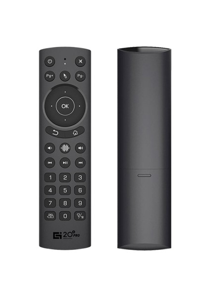G20S Pro 2.4g Kablosuz Akıllı Ses Arkadan Aydınlatmalı Hava Fare Gyro Ir Öğrenme Google Assistant Uzaktan Kumanda Pc Android Tv Kutusu X96 (Yurt Dışından)