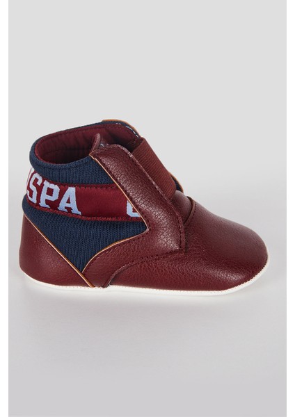 U.s. Polo Assn Lisanslı Bordo Bebek Panduf