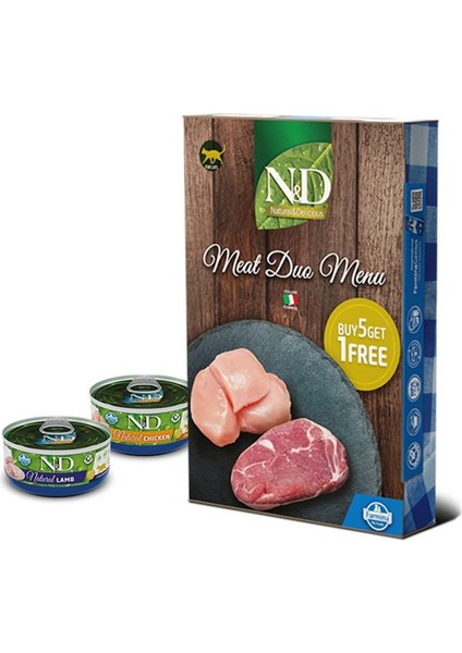 Meat Duo Menu Kedi Konservesi Yaş Mama 6X70GR