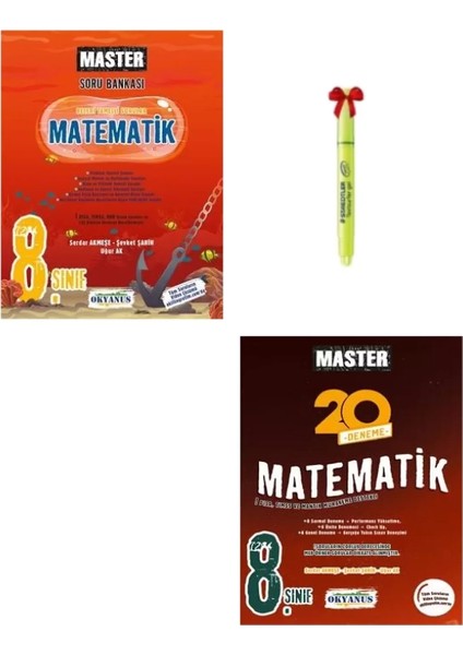 Okyanus Yayınları LGS 8. Sınıf Master Matematik Soru Bankası ve Master Matematik Deneme