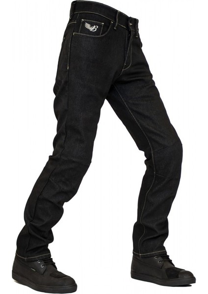 The Biker Jeans City Biker Cold Killer Black Korumalı Motosiklet Kot Pantolonu