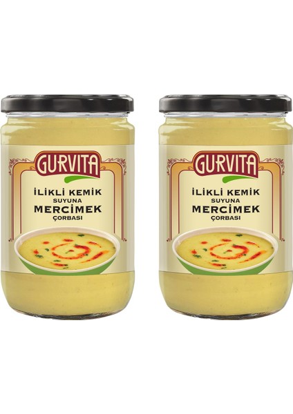 Ilikli Kemik Suyuna Mercimek Çorbası 660 ml 2'li