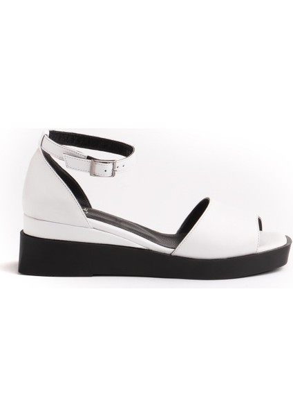 Beyaz Kadın Sandalet Deri Rahat fiyatları