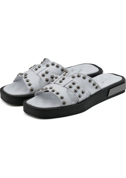 Beyaz Kadın Deri Terlik fırsatları