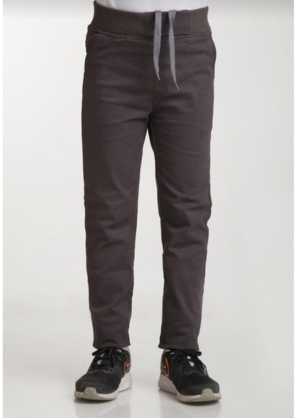 Çocuk Beli Ribanalı Tam Lastikli Kanvas Kumaş Okul Pantolon fiyatları