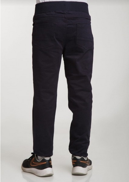 Çocuk Beli Ribanalı Tam Lastikli Kanvas Kumaş Okul Pantolon fırsatları