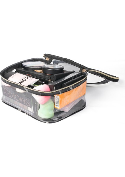 Pu Kozmetik Çantası, Pvc Şeffaf Mermer Desen Su Geçirmez Taşınabilir Çok Fonksiyonlu Büyük Kapasiteli Kozmetik Çantaya (Yurt Dışından) fiyatları