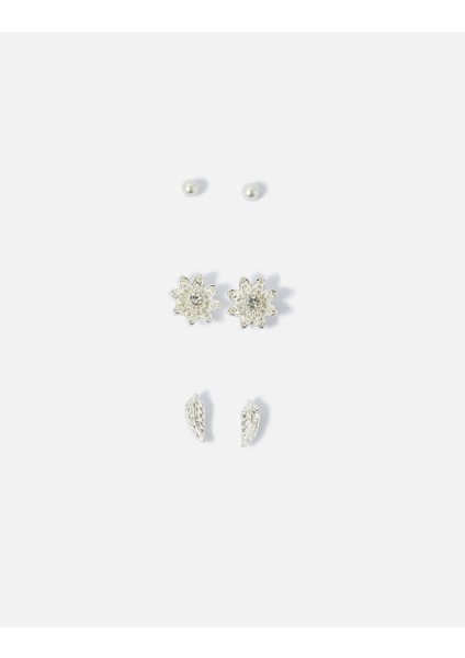 Yapraklı Küpe Seti x 3