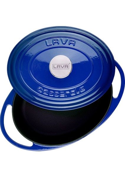 Döküm Oval Tencere Ölçü 22X28CM Mavi modelleri