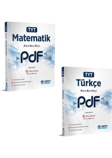 TYT 2023 Matematik + Türkçe PDF Planlı Ders Föyü Seti 2 Kitap