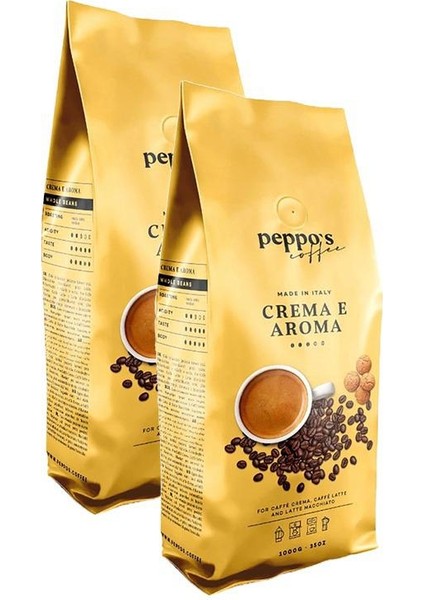 Crema E Aroma Çekirdek Kahve 1 kg x 2 Adet