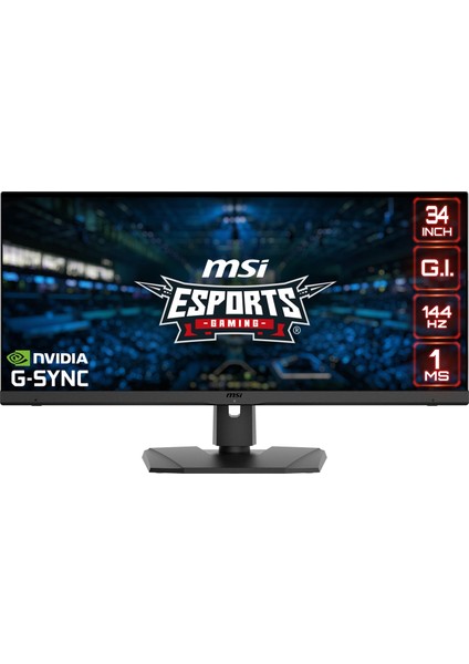 34" OPTIX MPG341QR 3440x1440 (UWQHD) FLAT IPS 144HZ 1MS G-SYNC COMPATIBLE GAMING MONITOR