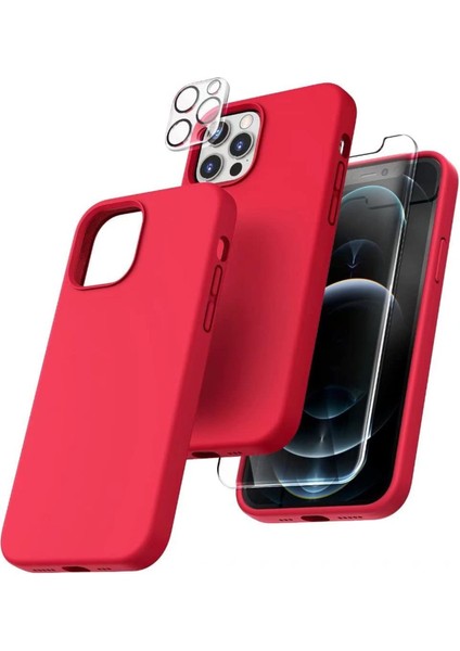 Tria Iphone 11 Pro Max Lansman Silikon Kılıf Içi Kadife Telefon Uyumlu Çentikli Ekran Koruyucu Kamera Koruyucu 3lü Set