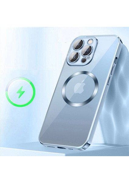 Apple Iphone 12 Pro Max Kılıf Kamera Koruma Çıkıntılı Magnetik Magsafe Şarj Tutucu Case
