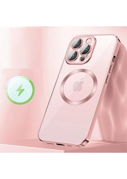 Apple Iphone 12 Pro Max Kılıf Kamera Koruma Çıkıntılı Magnetik Magsafe Şarj Tutucu Case
