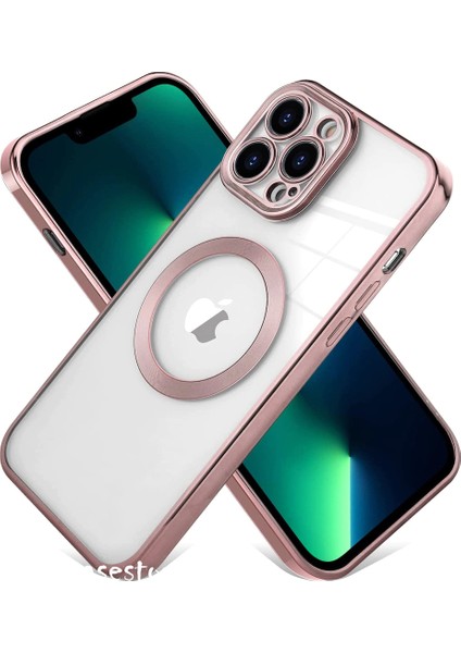 Apple Iphone 12 Pro Max Kılıf Kamera Koruma Çıkıntılı Magnetik Magsafe Şarj Tutucu Case