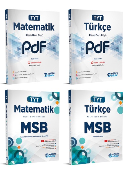 TYT 2023 Matematik + Türkçe PDF + MSB Seti 4 Kitap