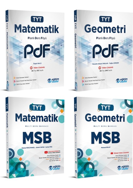 TYT 2023 Matematik + Geometri PDF + MSB Seti 4 Kitap