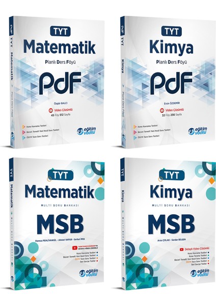 TYT 2023 Matematik + Kimya PDF + MSB Seti 4 Kitap