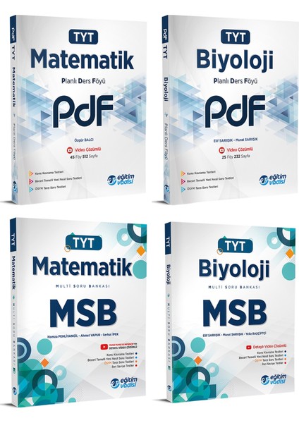 TYT 2023 Matematik + Biyoloji PDF + MSB Seti 4 Kitap