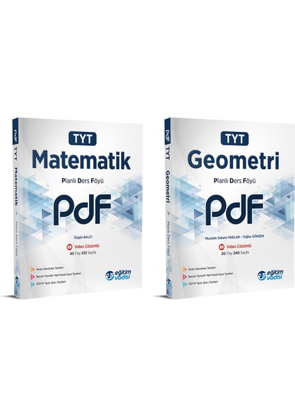 TYT 2023 Matematik + Geometri PDF Planlı Ders Föyü Seti 2 Kitap