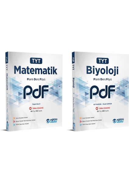 TYT 2023 Matematik + Biyoloji PDF Planlı Ders Föyü Seti 2 Kitap