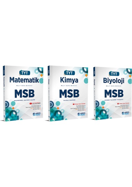 TYT 2023 Matematik + Kimya + Biyoloji MSB Multi Soru Bankası Seti 3 Kitap