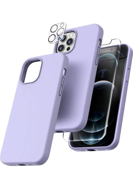 Iphone 11 Pro Lansman Silikon Kılıf Içi Kadife Telefon Uyumlu Çentikli Ekran Koruyucu Kamera Koruyucu 3lü Set