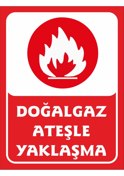 Doğalgaz Ateşle Yaklaşma Uyarı Levhası