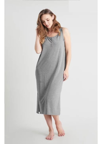 Gri Henley Longline Gecelik fiyatları