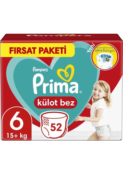 Külot Bebek Bezi Beden:6 (15+Kg) Extra Large 104 Adet Ekonomik Fırsat Pk