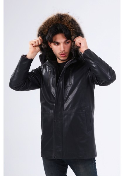 Erkek Deri Içi Kürklü Kaban