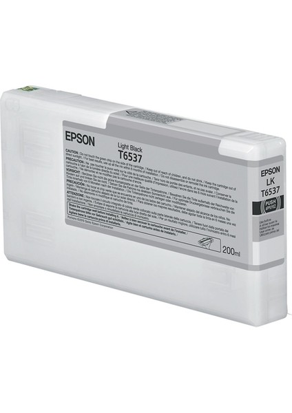 Epson T6537-C13T653700 Açık Siyah Muadil Kartuş