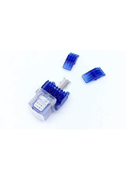 Keystone Jack Utp Cat6 90 D Blue-Red