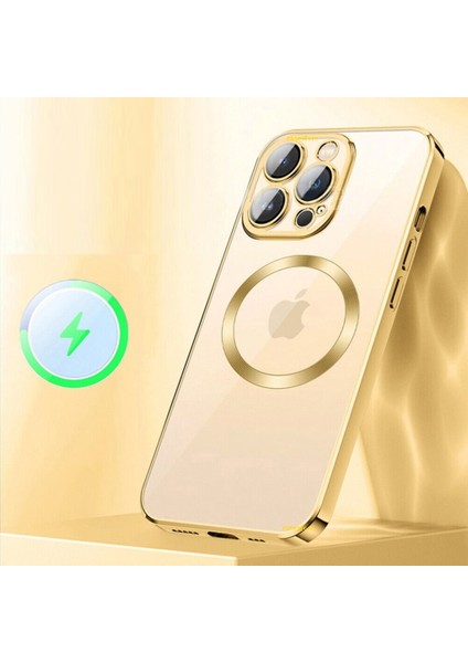 Apple Iphone 13 Pro Max Kılıf Kamera Koruma Çıkıntılı Magnetik Magsafe Şarj Tutucu Case