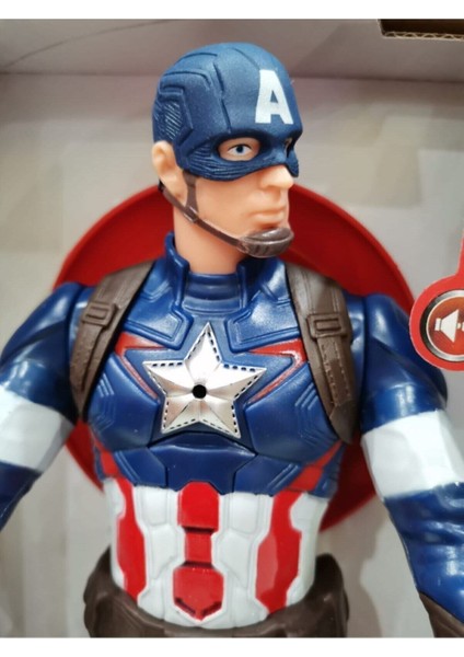 Captain America Action Figür Oyuncak Işıklı Sesli 30CM Marvel