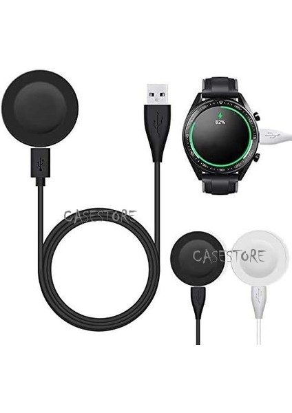 Huawei Watch Gt Gt2 - Honor Watch Magic Şarj Kablosu Adaptör Siyah 1000CM Magic/magic Watch 2/magic Watch Dream/gs Pro