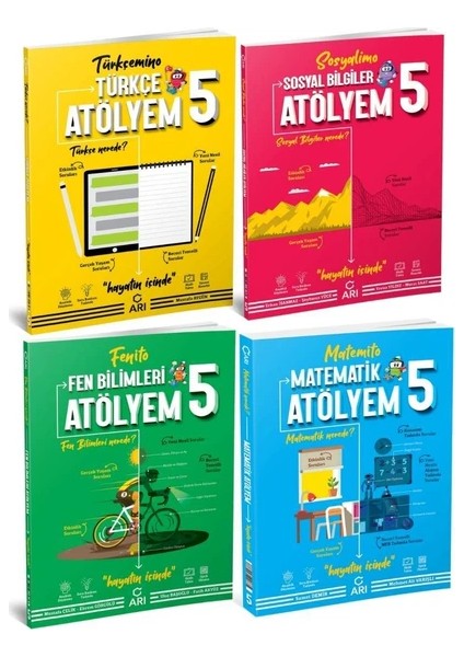 Arı Yayınları 5. Sınıf Atölyem Matematik Türkçe Fenbilimleri ve Sosyalbilgiler