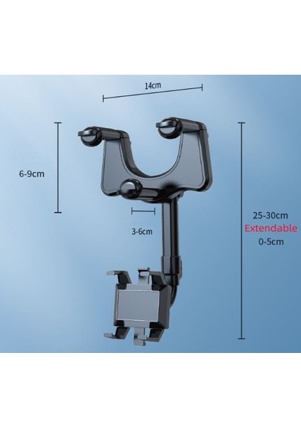 Fıy Araç Telefon Tutucu Dikiz Aynası Navigatör Araba Cep Telefonu Desteği Sürüş Kaydedici Braketi Çok Açılı Sabitleme Klipsi (Yurt Dışından)