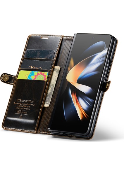 Retro Tarzı Cüzdan Kılıf Samsung Galaxy Z Fold4 ile Uyumlu (Yurt Dışından) modelleri