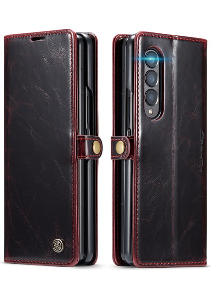 Retro Tarzı Cüzdan Kılıf Samsung Galaxy Z Fold4 ile Uyumlu