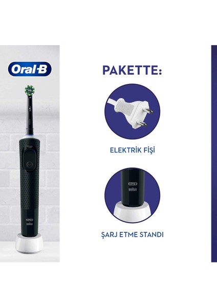 Şarjlı/Elektrikli diş fırçası Vitality Pro Siyah Koruma ve temizlik