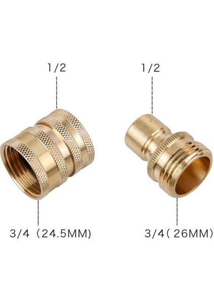 8 Adet Pirinç Evrensel Basınçlı Yıkama Adaptörü Set Bahçe Hortumu Hızlı Adaptör modelleri