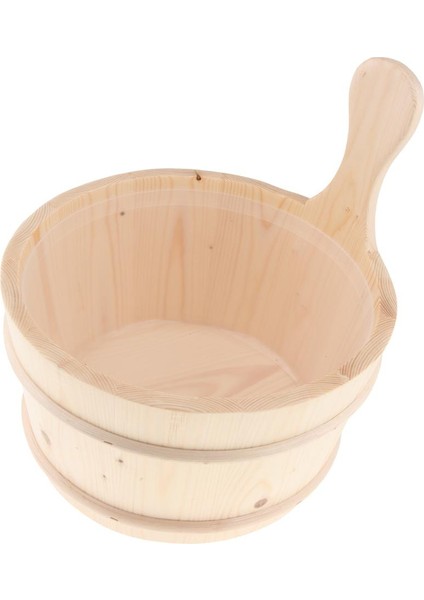 Sauna Ahşap Kova Plastik Astar 4l Hacim Pürüzsüz Yüzey Beyaz Çam(Yurt Dışından) fırsatları